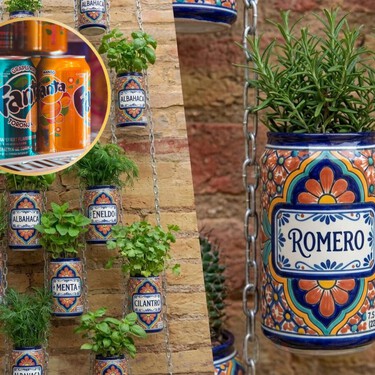 3 ideas para aprovechar las latas de refresco y decorar tu hogar: aprende a hacer macetas para las hierbas aromáticas