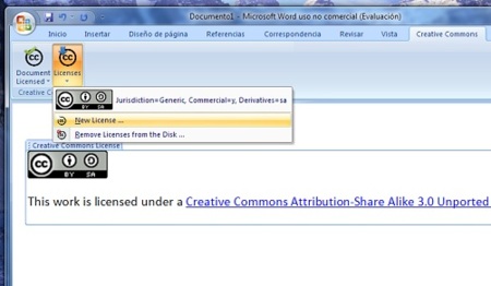 Microsoft ofrece add-on para aplicar licencias Creative Commons a documentos de Office