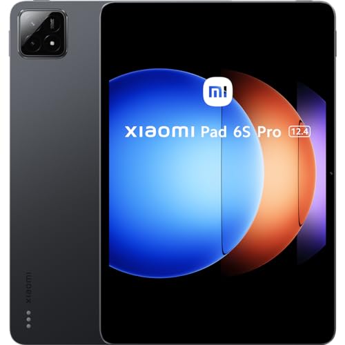 Xiaomi Pad 6S Pro – Tablet de 12,4”, 8 + 256 GB, HyperOs, Snapdragon 8 Gen 2, Altavoces Dolby Vision Atmos, Hypercharge 120W, Negro (Versión ES)