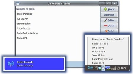 RadioTray: escucha radio por Internet en Linux con un par de clics