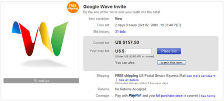Compra-venta de invitaciones para Google Wave