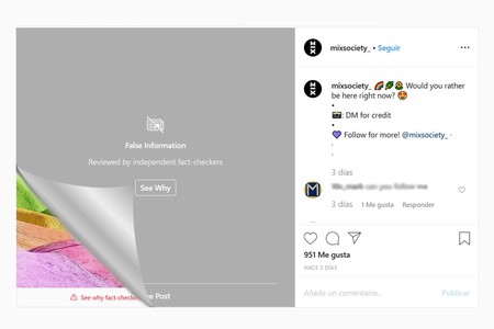 Lo bueno, lo malo y lo feo: Así es el nuevo sistema de bloqueo de contenido falso en Instagram