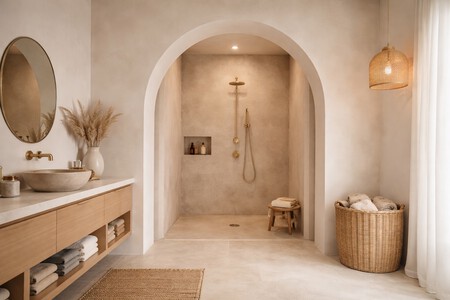 Bano De Lujo Con Ducha Abierta