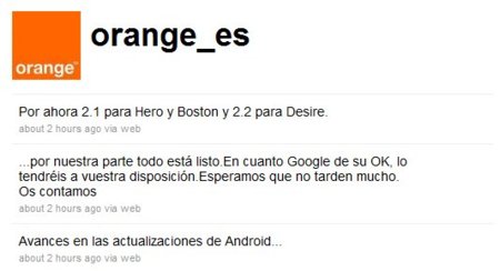 HTC Hero, Desire y Boston de Orange tendrán su actualización Android ¿cuándo Google quiera?