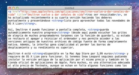 Smultron 4, el primer editor de código listo para exprimir OS X Lion al máximo