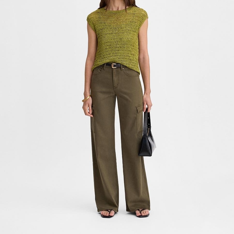 Women's cargo jeans - Simorra - Khaki

