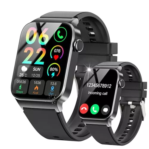 STECEi Reloj Inteligente Hombre con Llamada, 1,85" Smartwatch con 110+ Modos Deportivos, Monitor de Ritmo Cardíaco y Sueño, Impermeable IP68 Inteligente Mujer con DIY Esfera Reloj, Podómetro