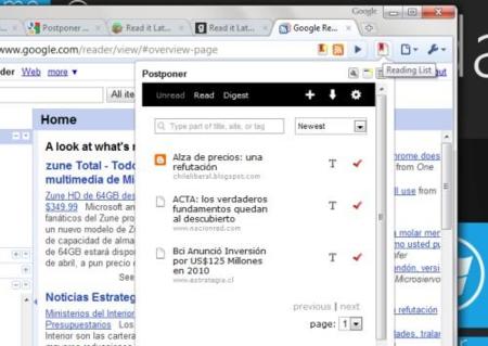 Postponer, la procrastinación de lecturas llega a Google Chrome