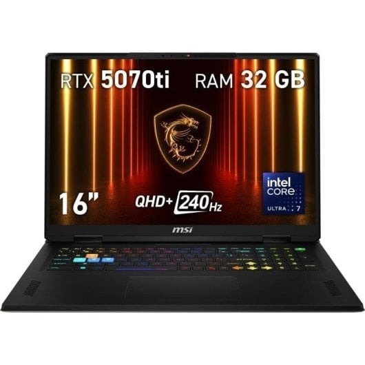 MSI Vector 16 HX AI A2XWHG-097XES Intel Core Ultra 7 255HX 32GB 1TB SSD RTX 5070 Ti 16"