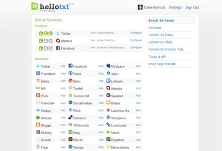 Novedades en Hellotxt
