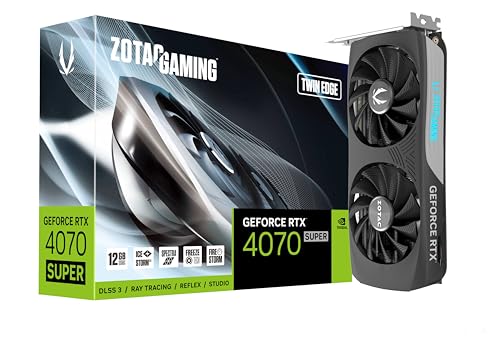 ZOTAC Gaming GEFORCE RTX 4070 Super Twin Edge - 12GB GDDR6X, 1x HDMI, 3X DP