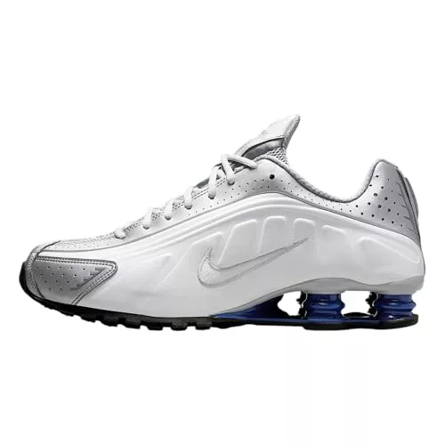 NIKE Shox R4 White/White-Metallic Silver 44.5 EU
