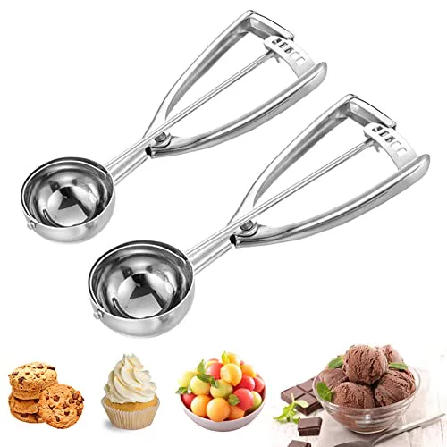 Cuchara para Helados, 2 Pcs Cuchara de Helados con Gatillo