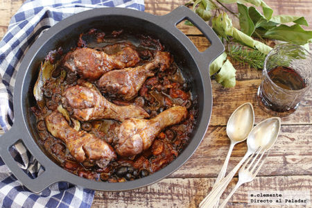 Receta de pollo alle cacciatora