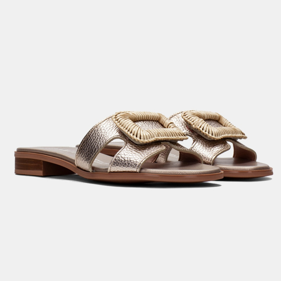 Zapatos mujer sandalia plana Plata Hispanitas Yakarta