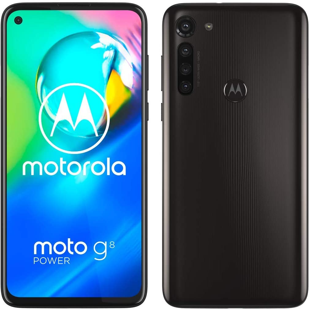 Motorola Moto G8 Power (Pantalla de 6,4 FHD+ o-notch, procesador Qualcomm SnapdragonSD665, cámara principal de 16MP, cámara macro de 2MP, batería de 5000 mAH, Dual SIM, 4/64GB, Android 10), Negro