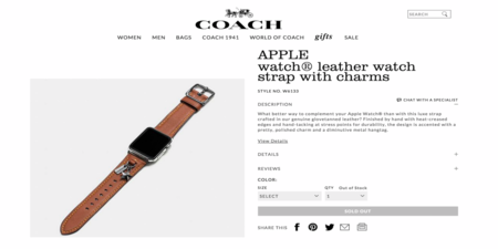Coach se adelanta a la WWDC y confirma sus correas exclusivas del Apple Watch