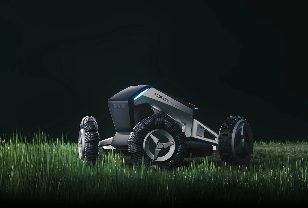 Parece un vehículo de la NASA, pero en realidad es lo más nuevo de EcoFlow. Un robot cortacésped que además es autónomo
