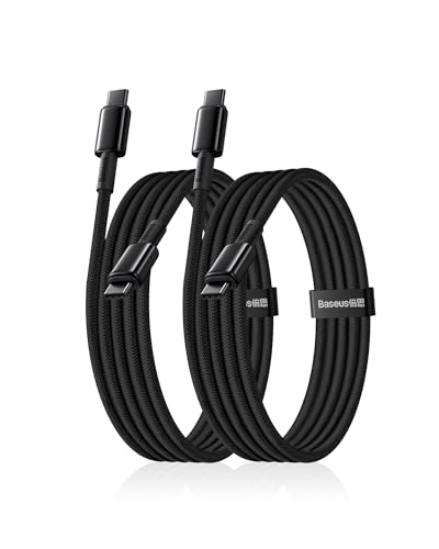 Baseus Cable USB C, paquete de 2 unidades de 2 metros
