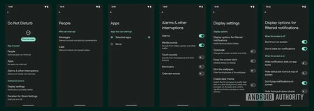 Android 15 新しい「おやすみモード」UI 1536w 545h
