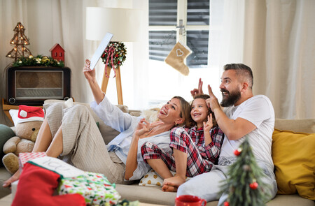Navidad Familia Selfie
