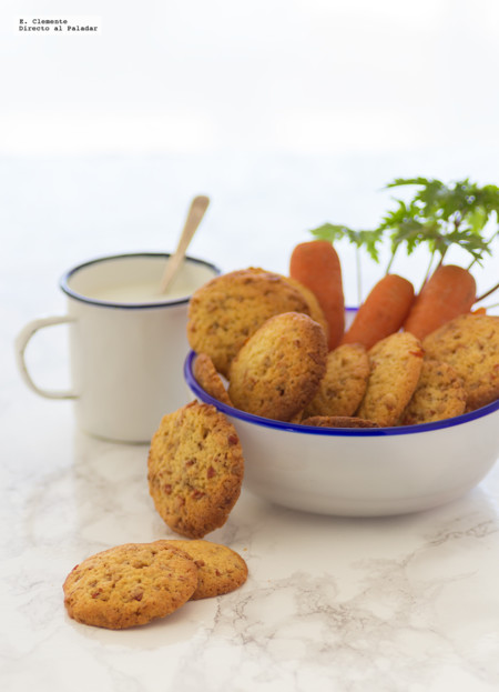 Cookies de almendra y zanahoria caramelizada. Receta