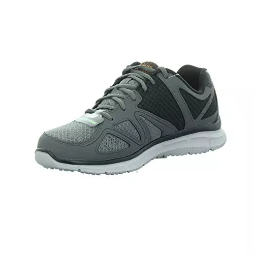 Skechers Satisfaction-Flash Point 58350-CCOR, Mens Sneakers,Sports Shoes, Grey, 43 EU