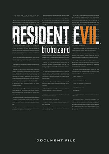 Resident Evil 7: Biohazard Document File (English Edition) - Versión Kindle