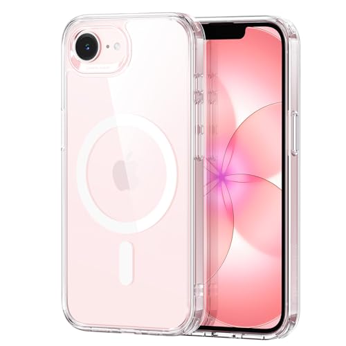 ESR Funda para iPhone 17e/ iPhone 16e, Compatible MagSafe, Protección Grado Militar a Prueba Golpes, Case Magnética para iPhone 17e/ iPhone 16e, Funda Híbrida Classic (HaloLock), Transparente