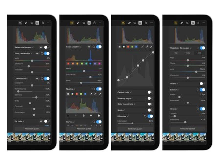 Pixelmator Photo で利用できるツールの一部。
