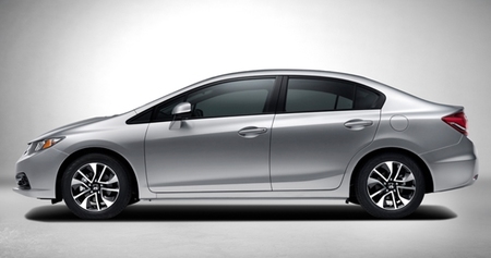 Honda Civic 2013 sedán USA vista lateral