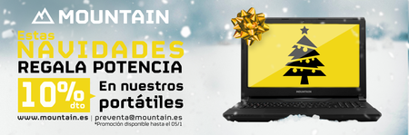 Oferta navideña en Mountain: 10% de descuento en portátiles y 15% de descuento en sobremesa