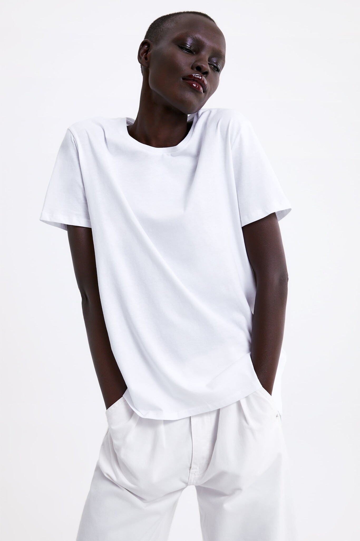 CAMISETA PREMIUM ALGODÓN - Blanco | ZARA España