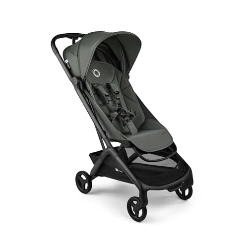 Bugaboo Butterfly 2 Silla de paseo de viaje, Tamaño Cabina de avión, Sillita Ligera Portátil y Plegable a una Mano, con Asiento Reclinable, Cesta de Almacenaje, Correa de Transport - Forest Green