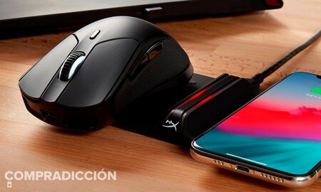 Esta ratón gaming con batería y carga inalámbrica cuesta mucho menos en Amazon: HyperX HX-MC006B Pulsefire Dart por 64,99 euros