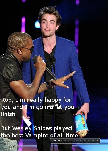 Kanye interrumpe a Robert Pattinson