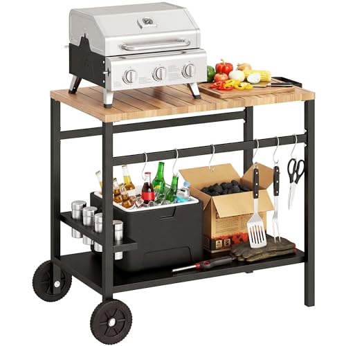 Outsunny Carrito de Barbacoa de 2 Niveles