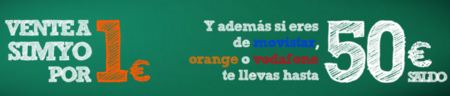 Simyo regala 50€ de consumo a quien se porte desde Orange/Vodafone/Movistar