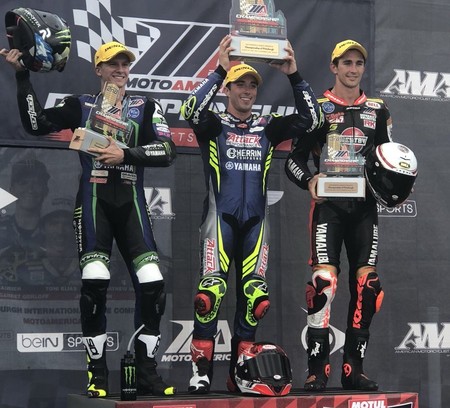 Podio Carrera 1 Pittsburgh Motoamerica 2018