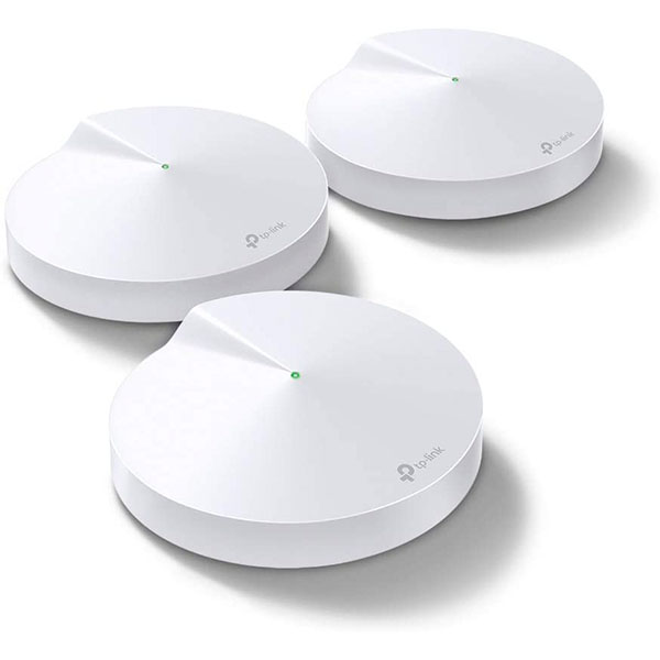 TP-LINK AC2200 Deco M9 Plus (3-pack) - Amplificador wifi Super Mesh inteligente sin interrupciones, Tri-band hasta 600m² Hub Smart IoT, Zigbee, 2 Gigabit, MU-MIMO