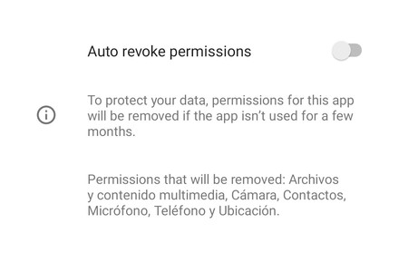 Android 11 puede revocar automáticamente los permisos de las apps que menos usas