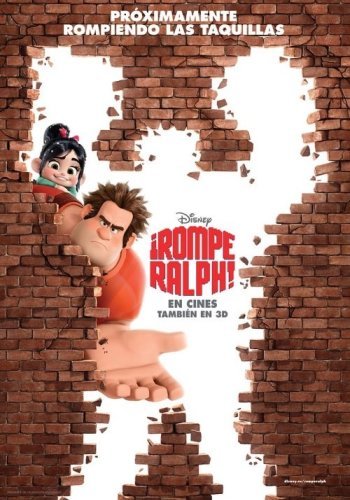 Un cartel en español de ¡Rompe Ralph!