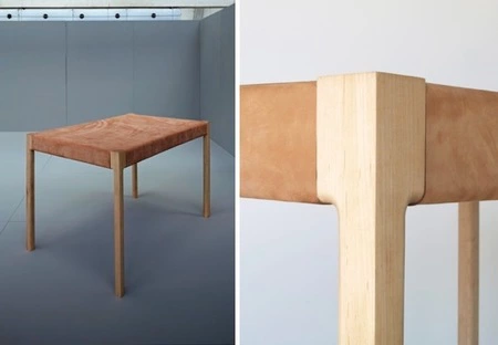 ¿Buena o mala idea?, cuero como material para la superficie de una mesa