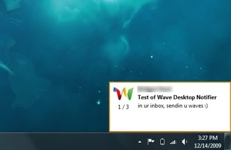 Google Wave Notifier: notificador para Windows