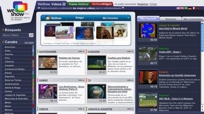 WeShow, disfrutando de los mejores vídeos de internet en más de 200 canales