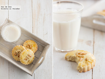 Galletas de piñones. Receta