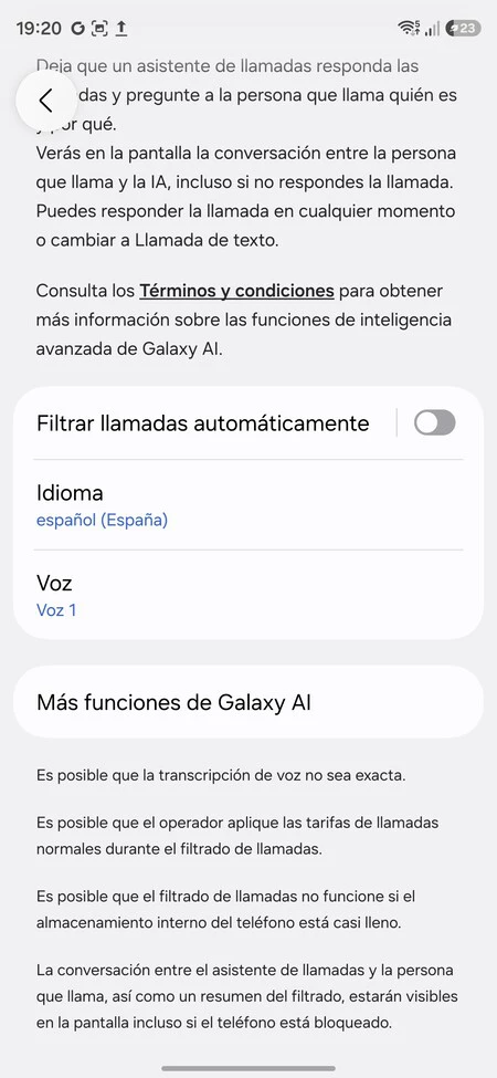 Filtras llamadas