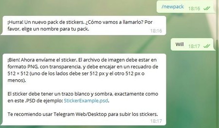 Telegram Stickers Nombre