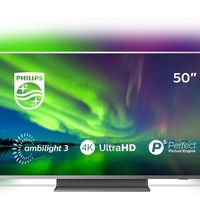 Smart TV Android 4K de 50 pulgadas Philips 50PUS7504/12, con Ambilight, rebajadísima en los Días Sin IVA de MiElectro: por 449 euros