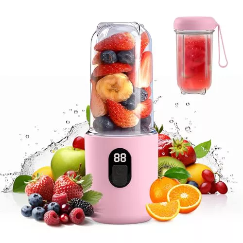 AMFUN 500 ML Batidora de Vaso Portatil, Mini Batidora, Exprimidor USB